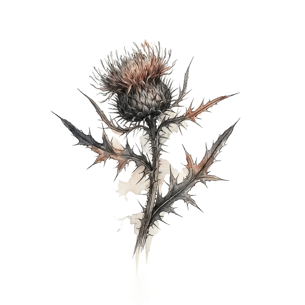 Botanical art for the Burnout theme